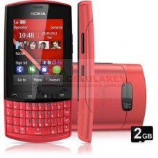 CELULAR NOKIA ASHA 303 VERMELHO CÂMERA 3.2MP WI-FI MP3 PLAYER 3G BLUETOOTH